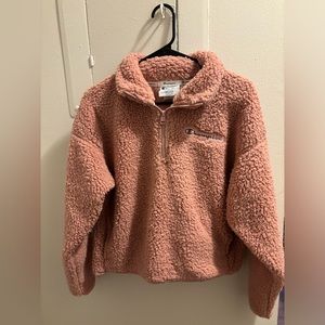 Champion half-zip fuzzy sweater